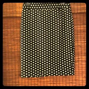Loft Polka Dot Pencil Skirt